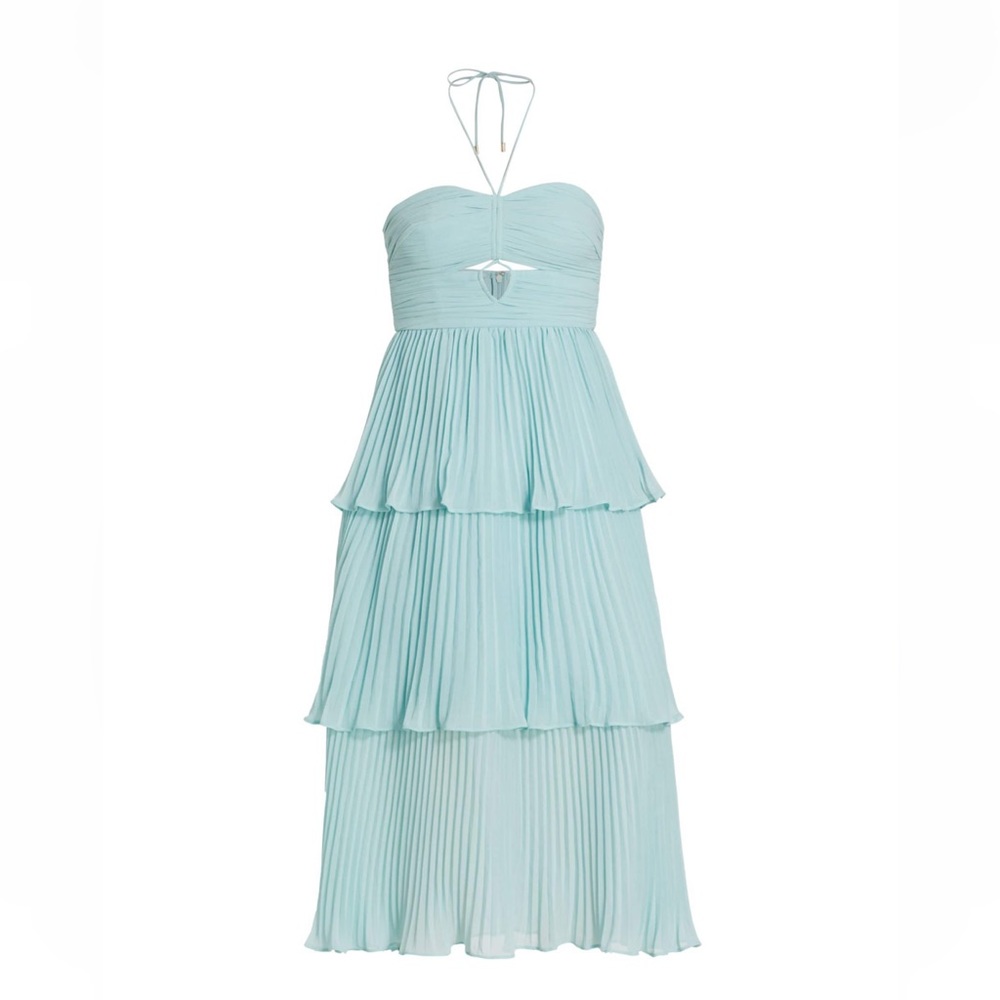 NWT 🔥🔥 Self Portrait Chiffon Midi Dress - Picture 4 of 14